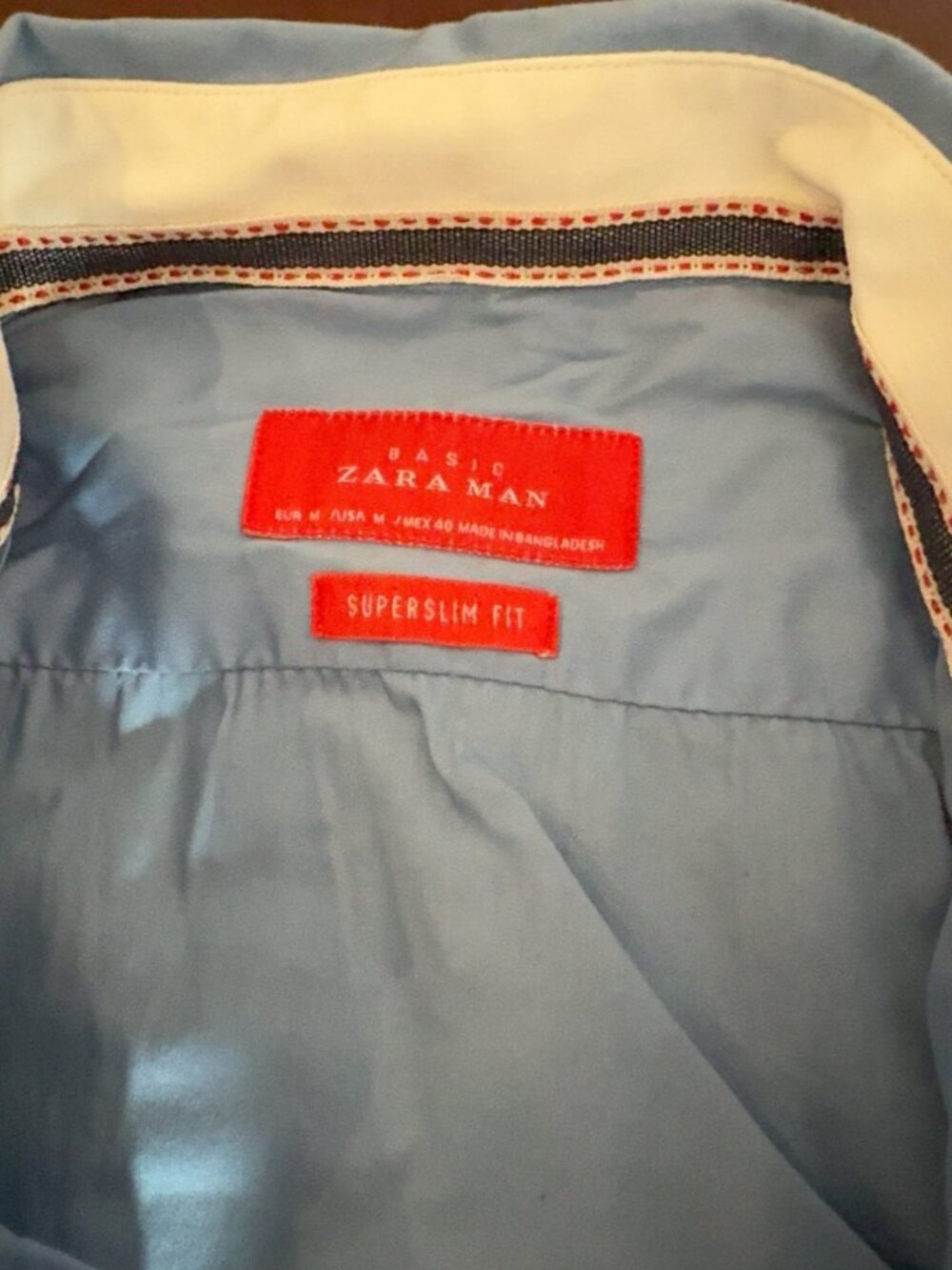 ZARA Men's Blue Shirt – Size M – Like New – Free Shipping 💙 - Picture 4 of 4